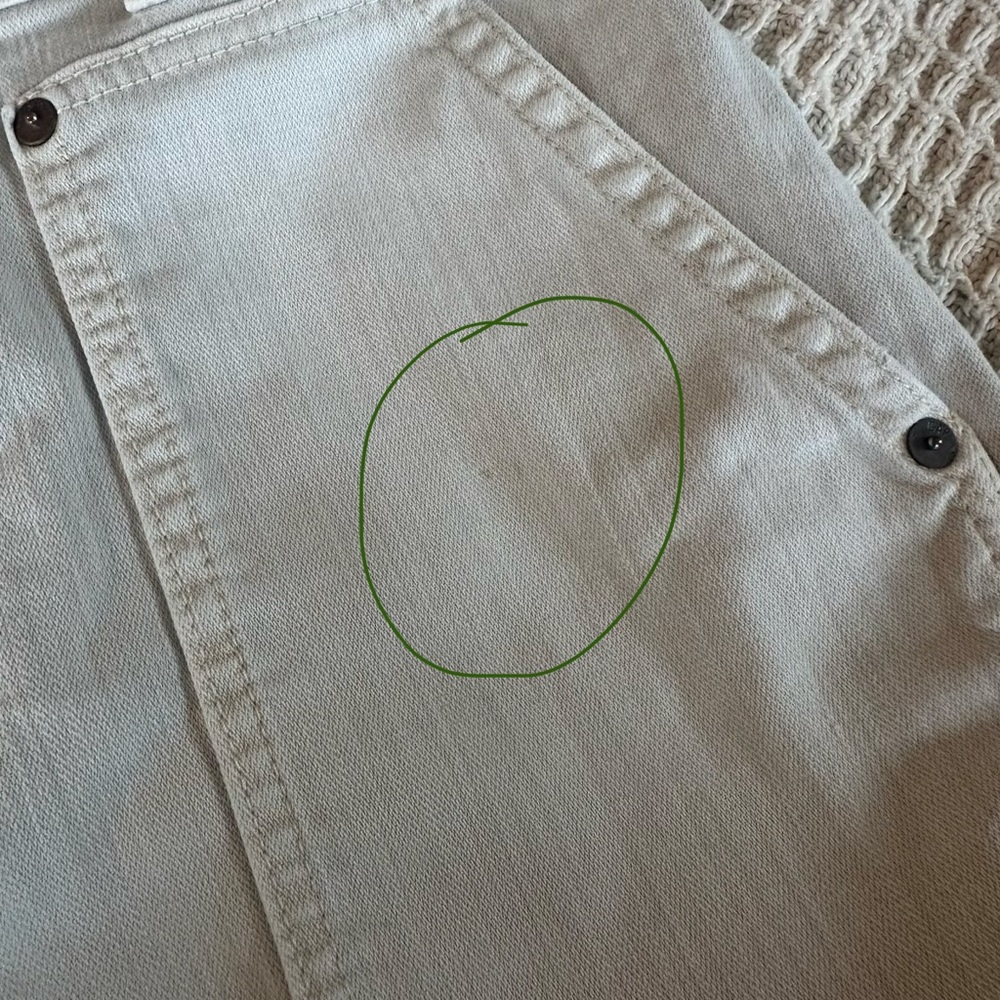 GAP High Waisted Cream/Beige Cotton Barrel Khaki Pants - Size 8 - Picture 13 of 16